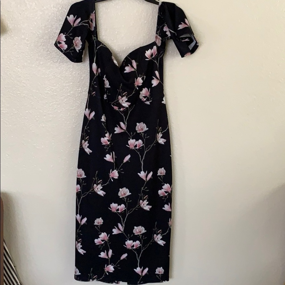 ASOS Black Floral Dress
